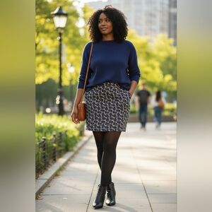 Segment Luxe Black and White Skort